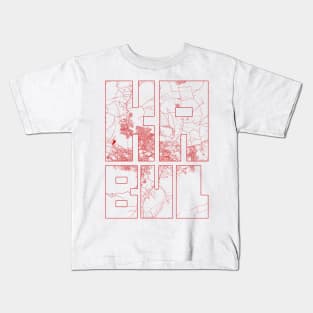 Kabul, Afghanistan City Map Typography - Oriental Kids T-Shirt